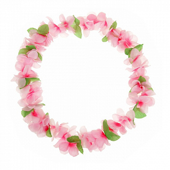 Гавайское ожерелье светло-розовое