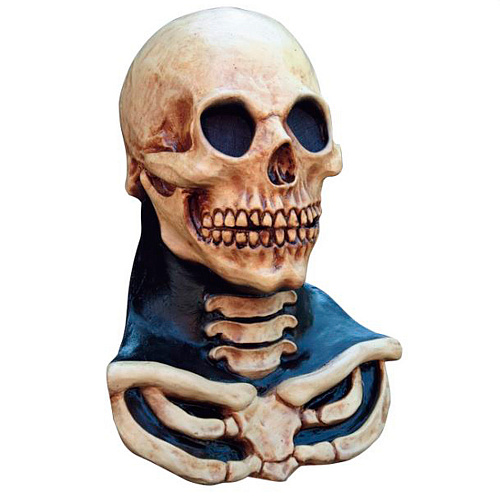 Латексная маска скелета с шеей 