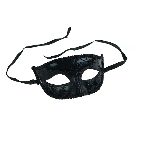 Черная маска с узором на лентах в ассортименте 