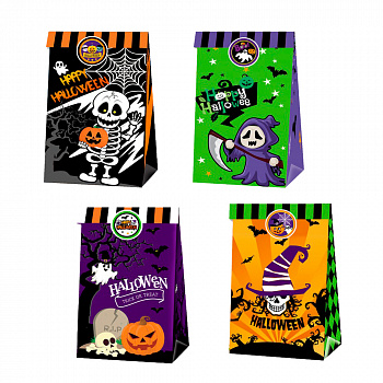 Бумажные пакеты для конфет на Хэллоуин (12 шт.)