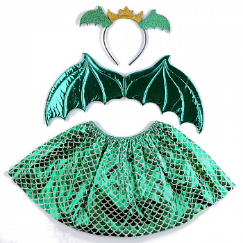 Костюм зеленого дракона для девочки