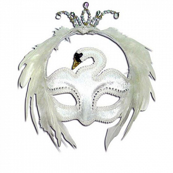 Венецианская маска «Белый лебедь» 