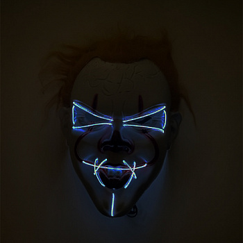 Неоновая маска «Клоун Пеннивайз»