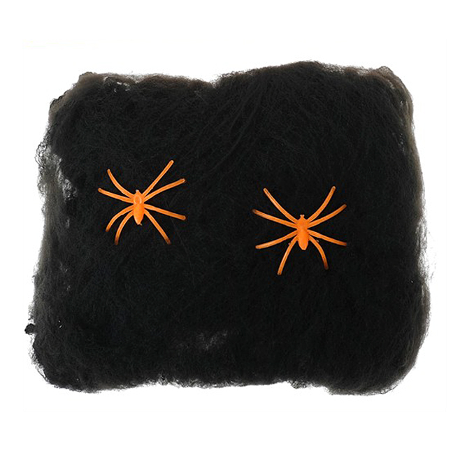 картинка Черная паутина с пауком 20 г - украшение на Хэллоуин от магазина Одежда+
