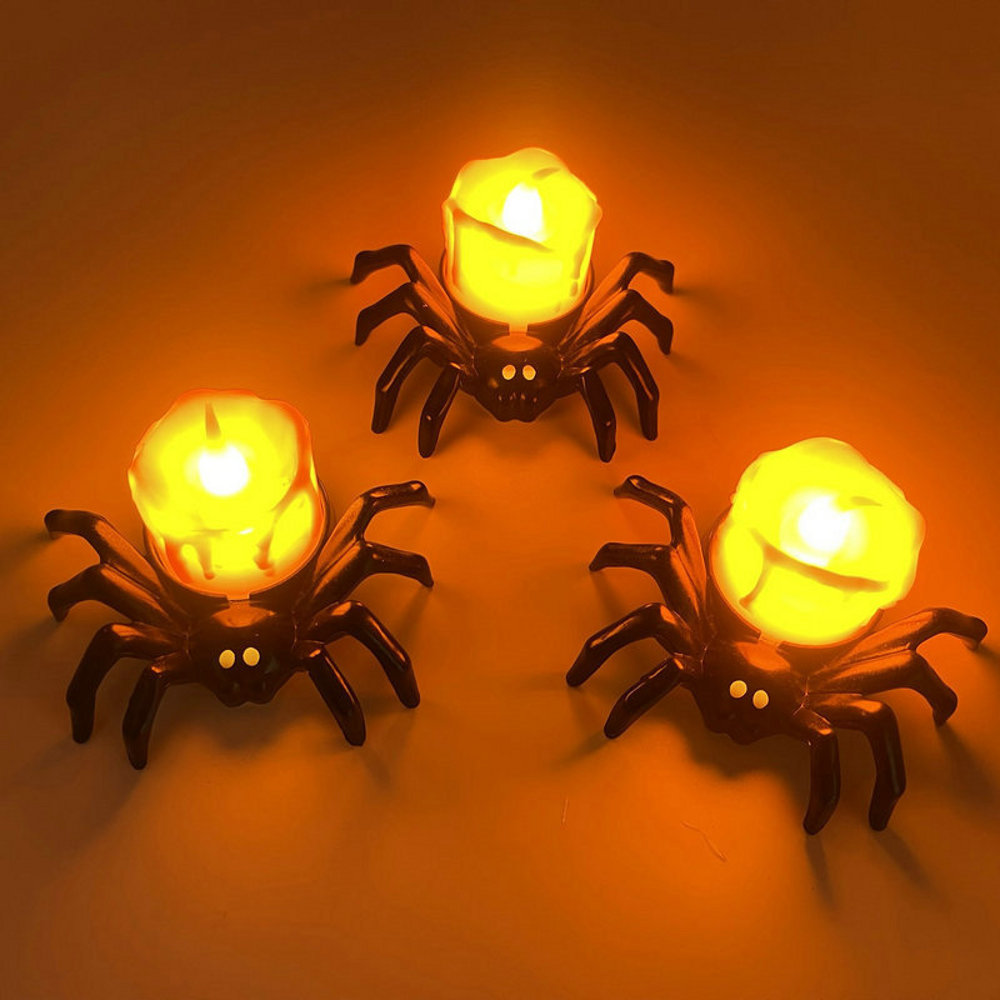 картинка Светодиодная свеча «Паук» на Хэллоуин от магазина Одежда+