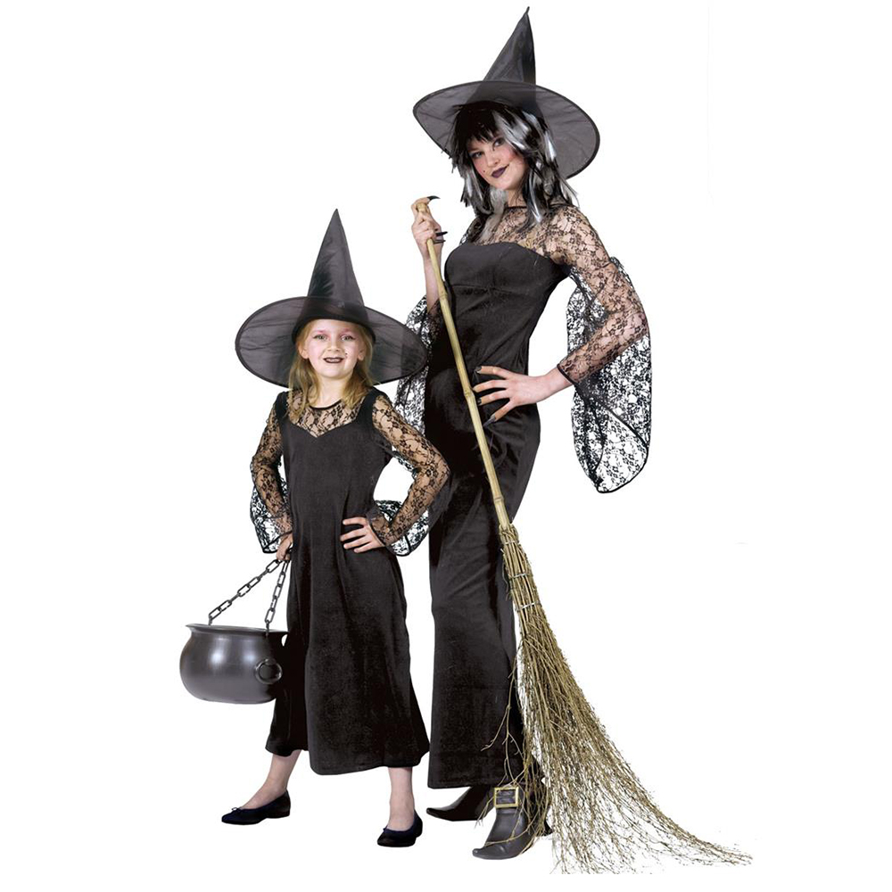 Детский костюм черной ведьмочки на Хэллоуин - Ведьмы и колдуньи - Хэллоуин - По темам - Костюмы