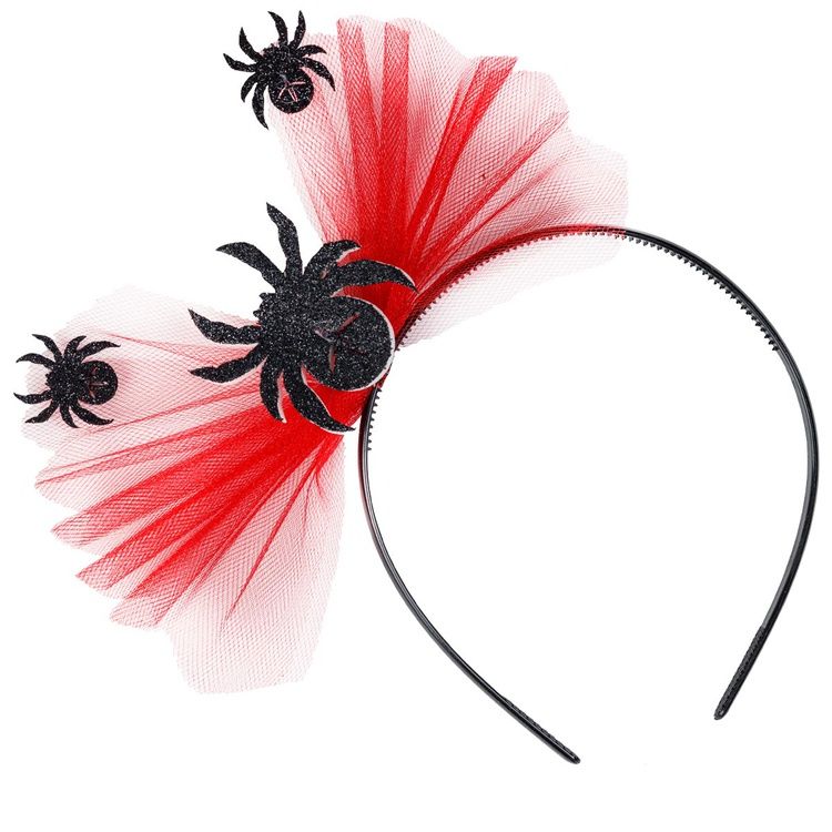 картинка Ободок на Хэллоуин «Бант с пауками» от магазина Одежда+