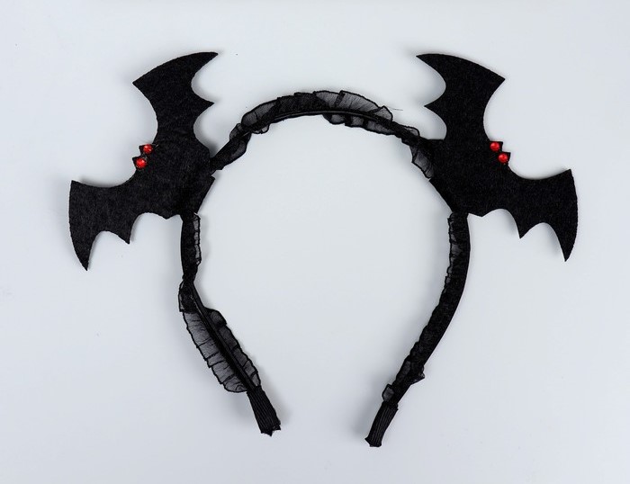 картинка Черный ободок «Летучие мыши» на Хэллоуин от магазина Одежда+