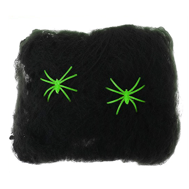 картинка Черная паутина с пауком 20 г - украшение на Хэллоуин от магазина Одежда+