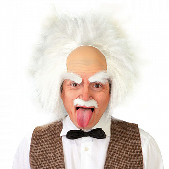Седой парик с лысиной «Эйнштейн»
