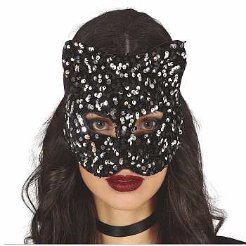 Венецианская маска «Чёрная кошка»
