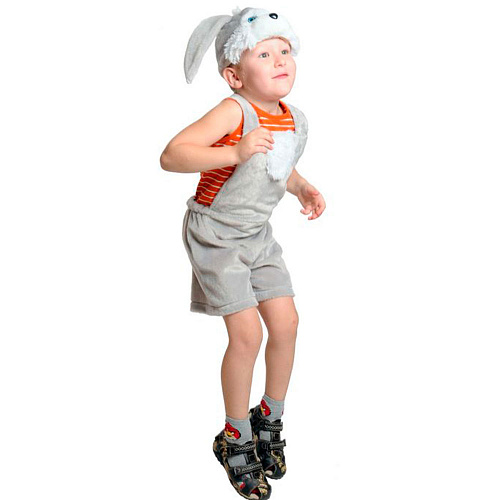 Детский карнавальный костюм «Зайчик серый»