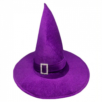 Колпак ведьмы велюровый, фиолетовый