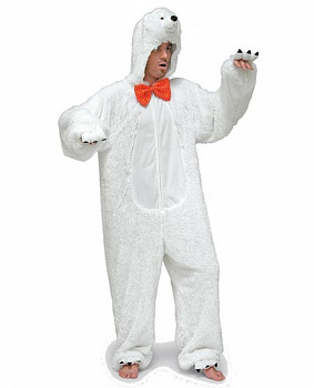 Новогодний костюм белого медведя для взрослых