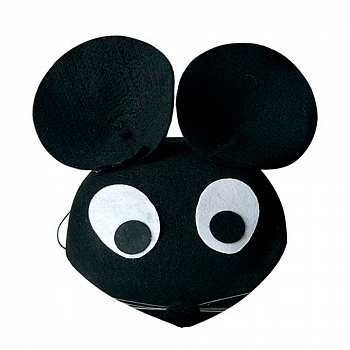 Детская шапочка мышки черная