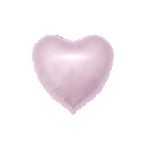 Светло-розовое сердце с гелием