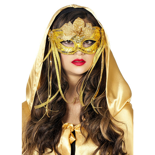 Золотая венецианская маска «Коломбина» 