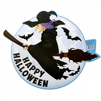 Плакат «Ведьма на метле» - украшение на Хэллоуин