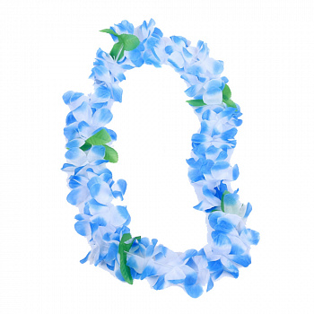 Гавайское ожерелье голубые цветы