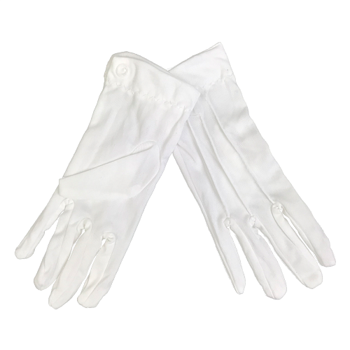 Белые тонкие перчатки