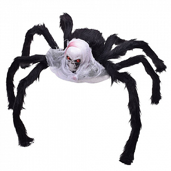 Черный паук «Череп» на Хэллоуин
