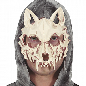 Пластиковая маска «Скелет волка»