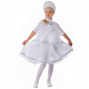 Белый костюм Снегурочки для детей