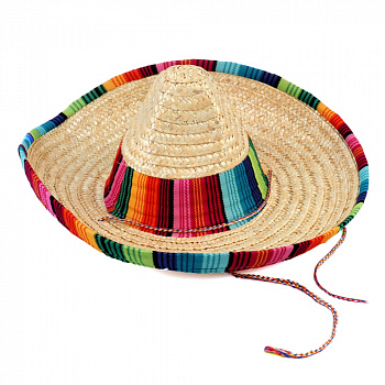 Мексиканская шляпа с полосатой каймой