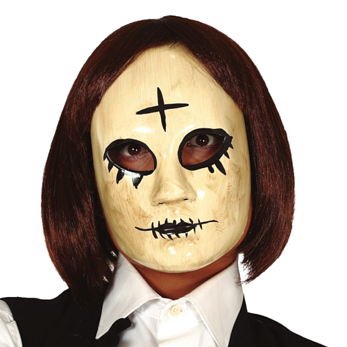 Женская маска убийцы «Крест» из к/ф «Судная ночь»