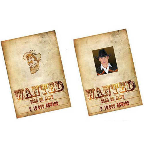 Плакат о розыске «Wanted» 