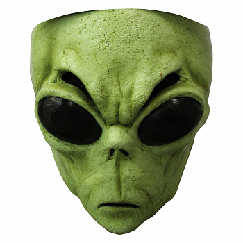 Латексная маска «Зеленый инопланетянин» 
