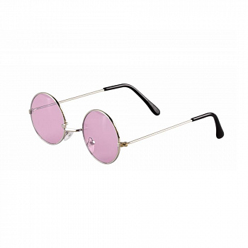 Розовые круглые очки