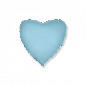 Голубое сердце с гелием