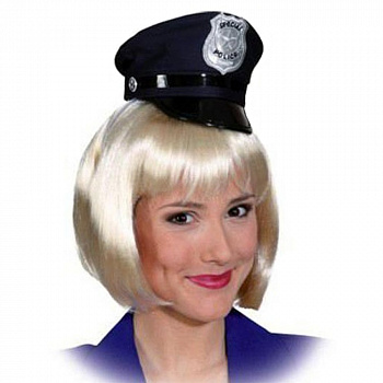 Маленькая синяя полицейская фуражка на обруче