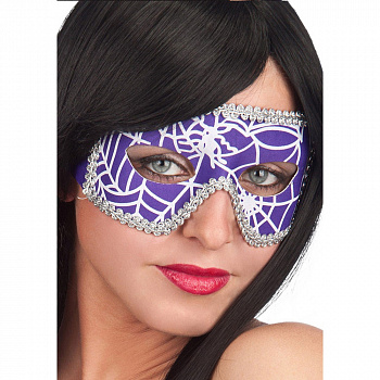Фиолетовая венецианская маска «Паутина» 