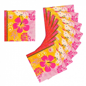 Бумажные салфетки с гавайскими цветами