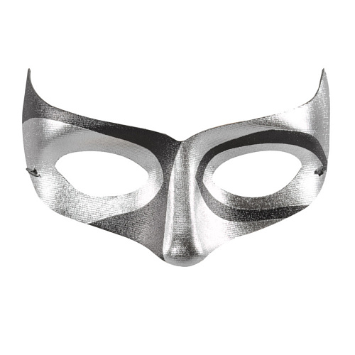 Серебряная венецианская маска с узором 
