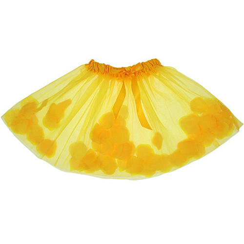 Детская карнавальная желтая юбка