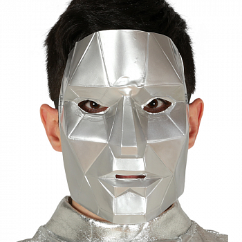 Серебряная маска «Робот» 