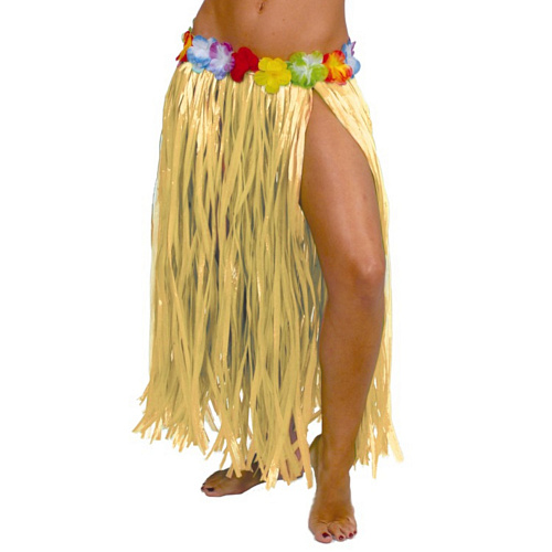 Соломенная длинная гавайская юбка 75 см