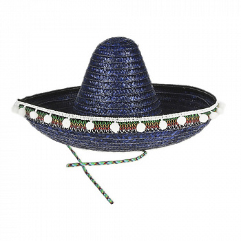 Синяя шляпа сомбреро мексиканская