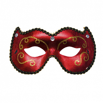 Венецианская маска красная с золотом 
