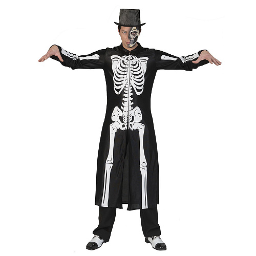Мужской костюм скелета «День мёртвых» на Хэллоуин
