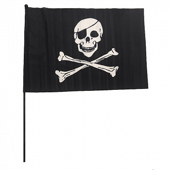 Пиратский флаг с черепом и костями