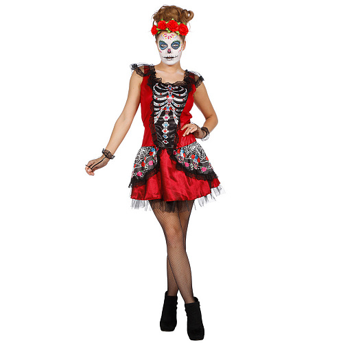 Женский костюм «День мёртвых» на Хэллоуин - платье