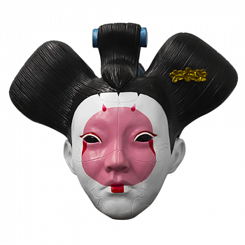 Латексная маска гейши из к/ф «Призрак в доспехах» 
