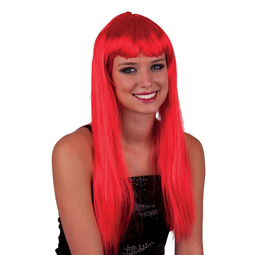 Красный длинный парик «Ариэль»