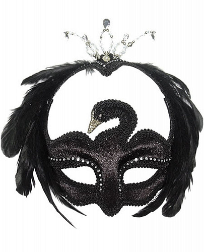Венецианская маска «Черный лебедь» 