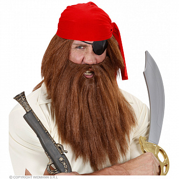 Парик пирата/дикаря/викинга с бородой