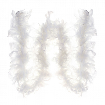 Белое карнавальное боа из перьев